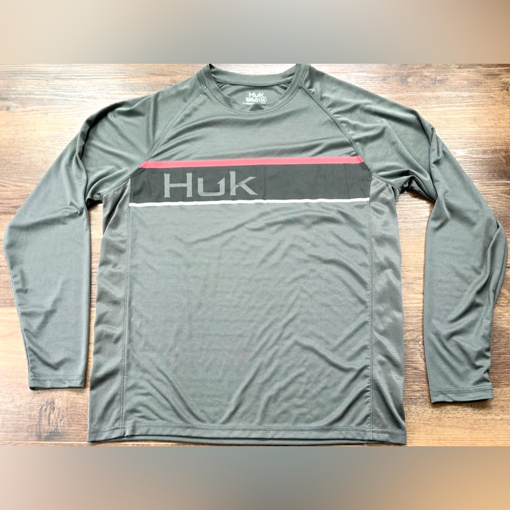 Huk Men's Long Sleeve Gray shirt